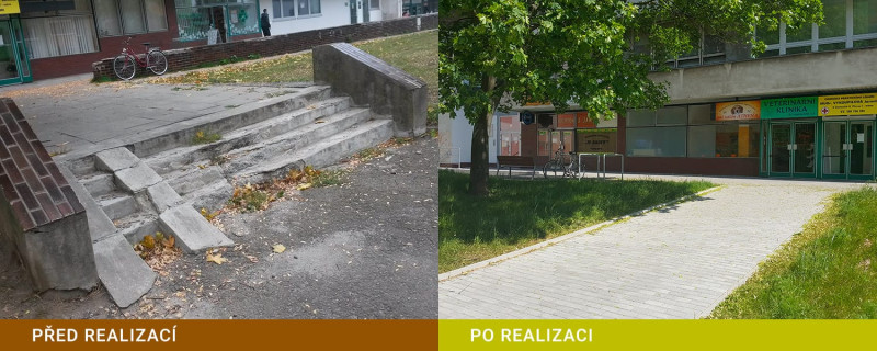 Město Přerov - Stavební úpravy chodníku před zdravotním střediskem Kopaniny