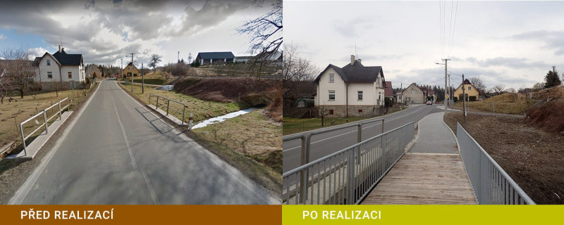 Obec Mikulovice - Chodník Mikulovice - ul. Mlýnská