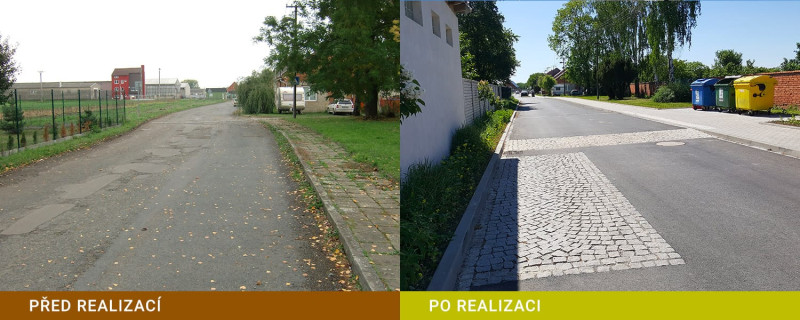Obec Bystročice - Revitalizace veřejných ploch u školy, Rekonstrukce místní komunikace p. č. 391